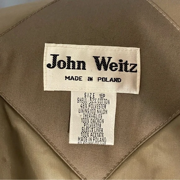 John weitz: vintage trench coat - Picture 5 of 5